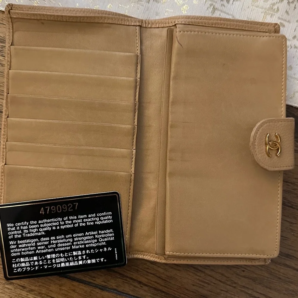 Chanel Tan Wallet w/Coin Purse - Picture 12 of 17